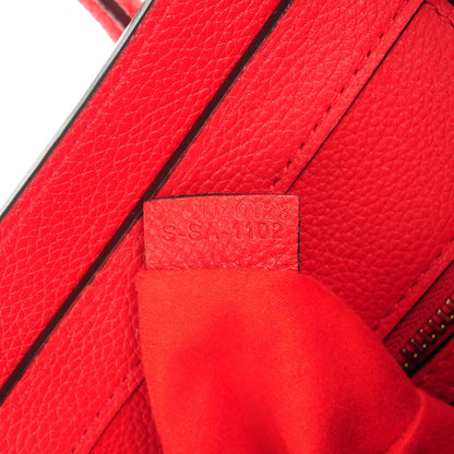 Celine Drummed Calfskin Micro Luggage Coquelicot 7 of 7