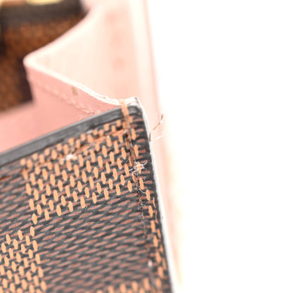 Louis Vuitton LOUIS VUITTON Damier Ebene Croisette Chain Wallet Rose Ballerine 10 of 11