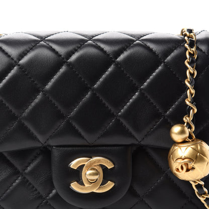 Chanel Lambskin Quilted Mini Pearl Crush Flap Black 10 of 11