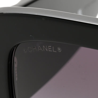 Chanel Acetate Quilted CC Rectangle Sunglasses 5483-A Black 7 of 8