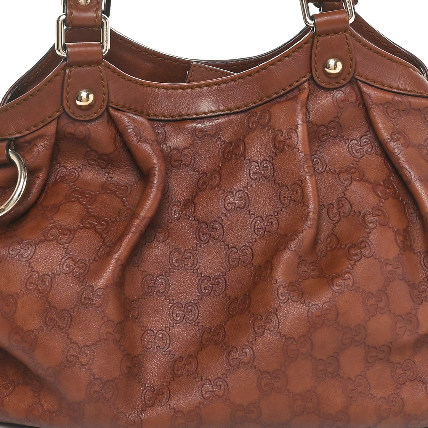 Metallic Guccissima Medium Sukey Tote Brown