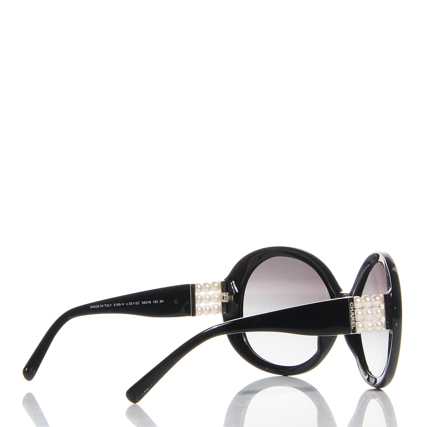 Chanel Perle Pearl Sunglasses 5159-H Black 3 of 9