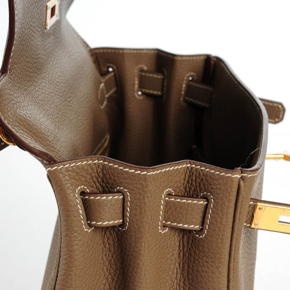 Hermes Taurillon Clemence Kelly Retourne 28 Etoupe 26 of 39