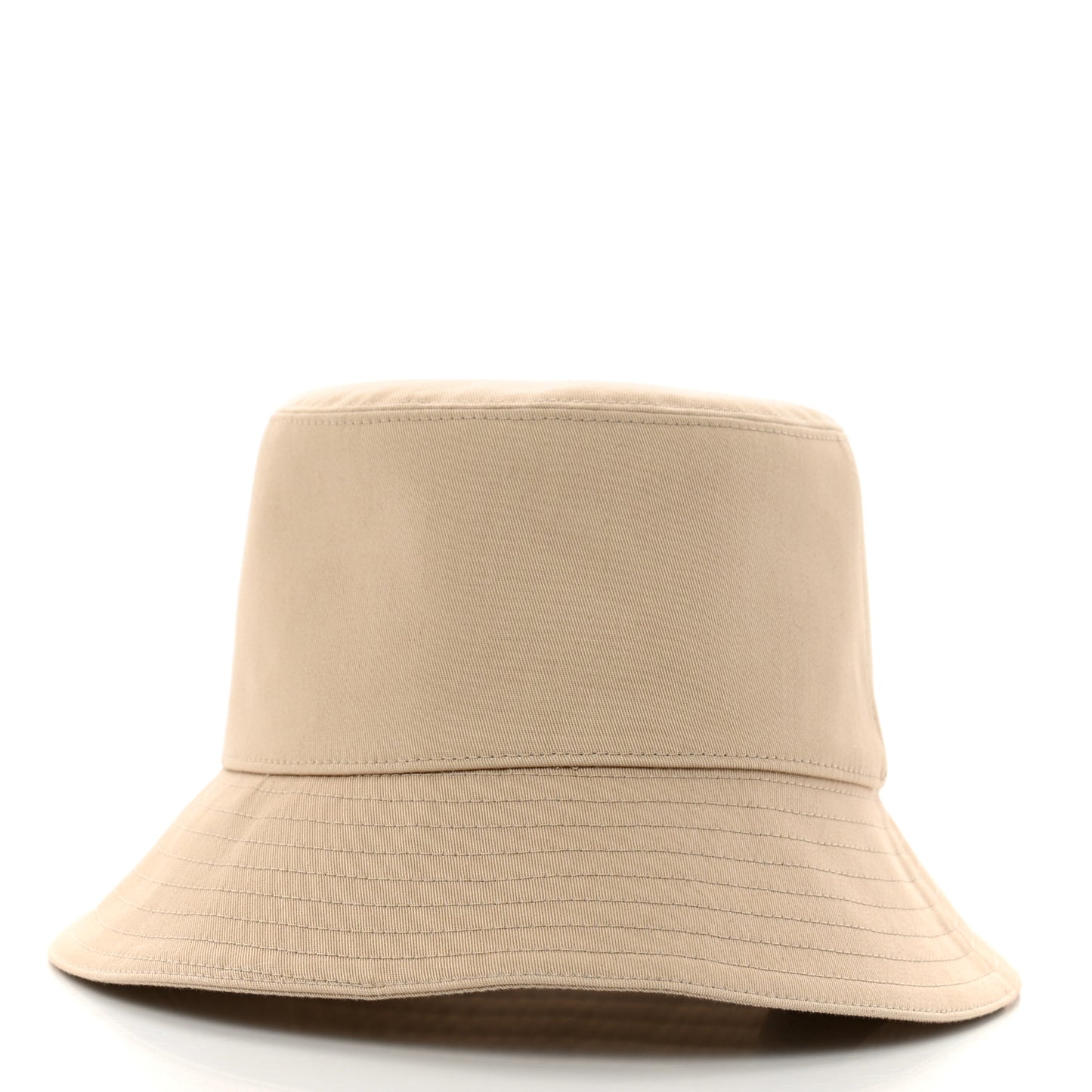 Cotton Embossed Logo Bucket Hat M Beige