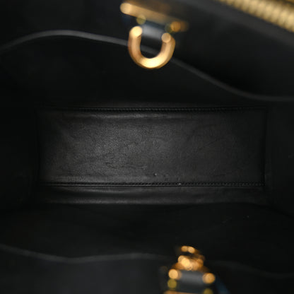 Louis Vuitton Calfskin Monogram Studded City Steamer PM Black White 5 of 9