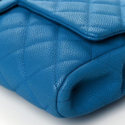 Chanel Iridescent Caviar Quilted Clutch With Chain Flap Blue 9 of 9