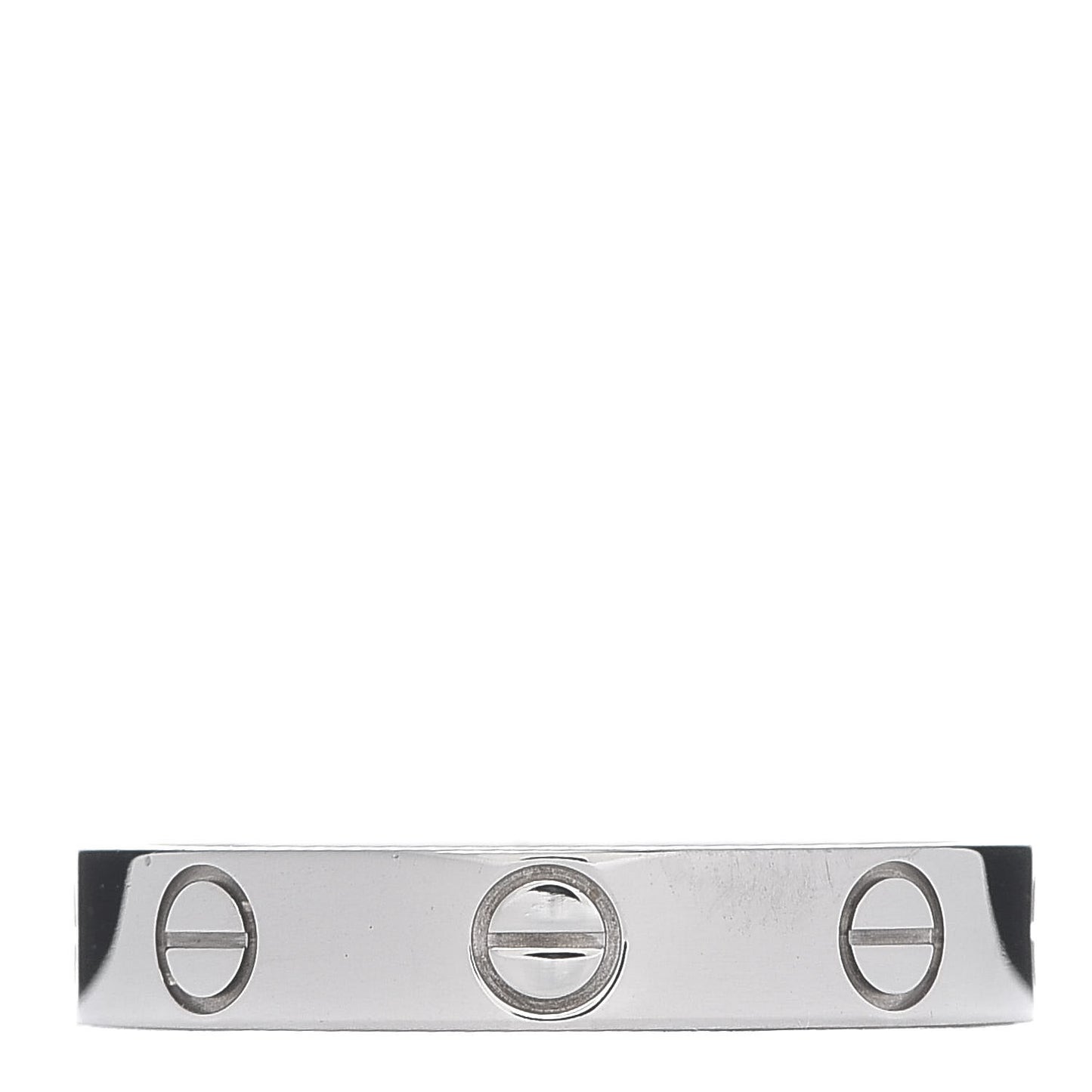 18K White Gold 3.5mm LOVE Wedding Band Ring 53 6.25
