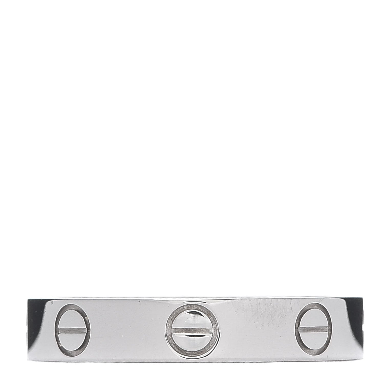 Cartier 18K White Gold 3.5mm LOVE Wedding Band Ring 53 6.25 1 of 5