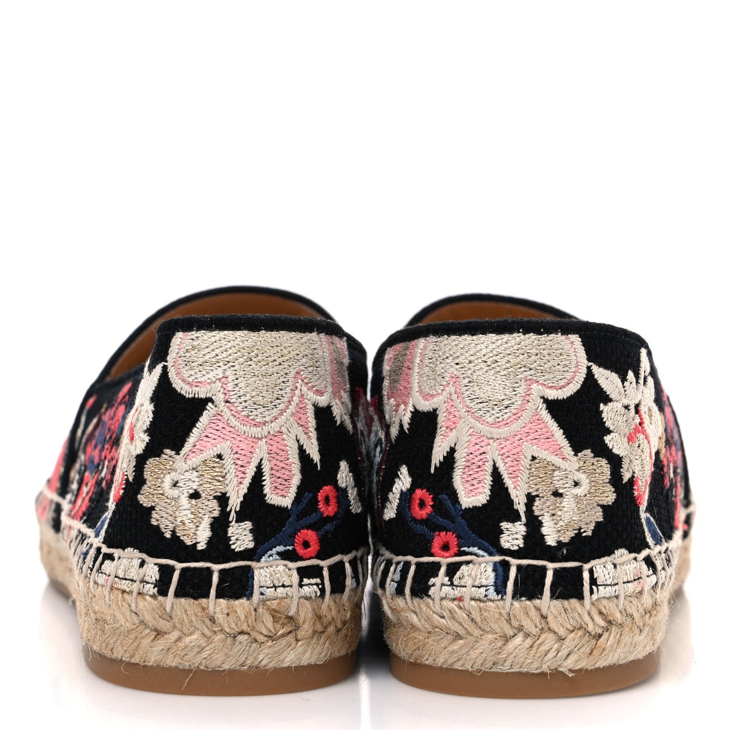 Christian Dior Canvas Embroidered Pop Granville Espadrille 40.5 Black Multicolor 6 of 13