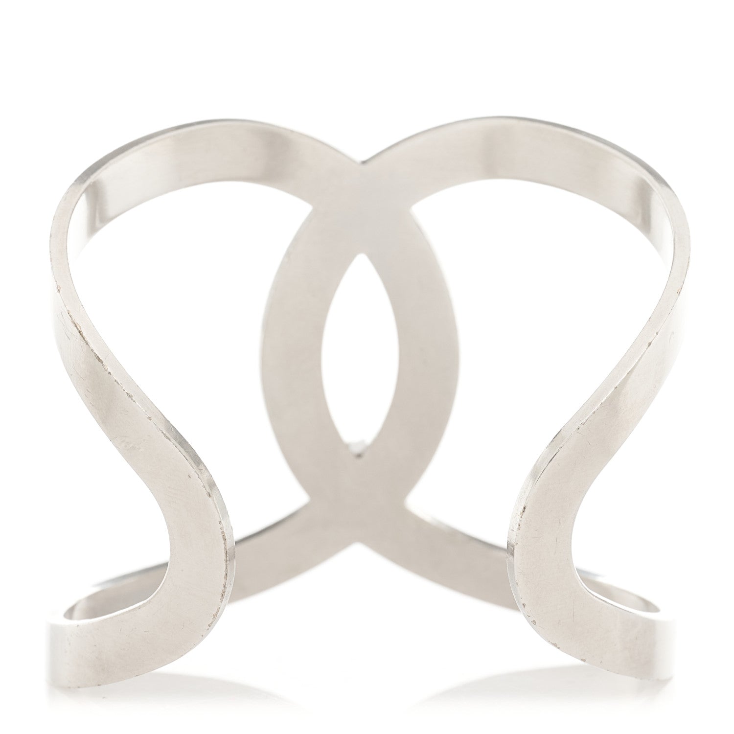 Chanel Metal CC Cuff Silver 3 of 5