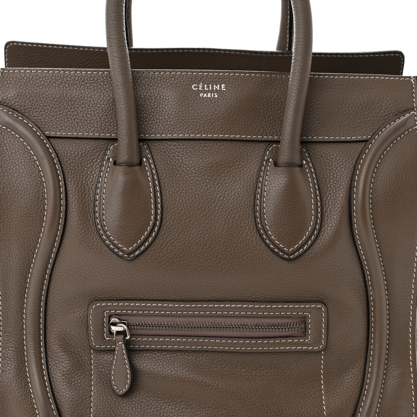 Drummed Calfskin Mini Luggage Souris