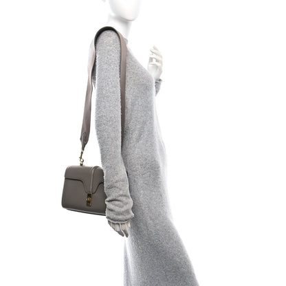 Celine Grained Calfskin Teen Soft 16 Shoulder Bag Taupe 3 of 10