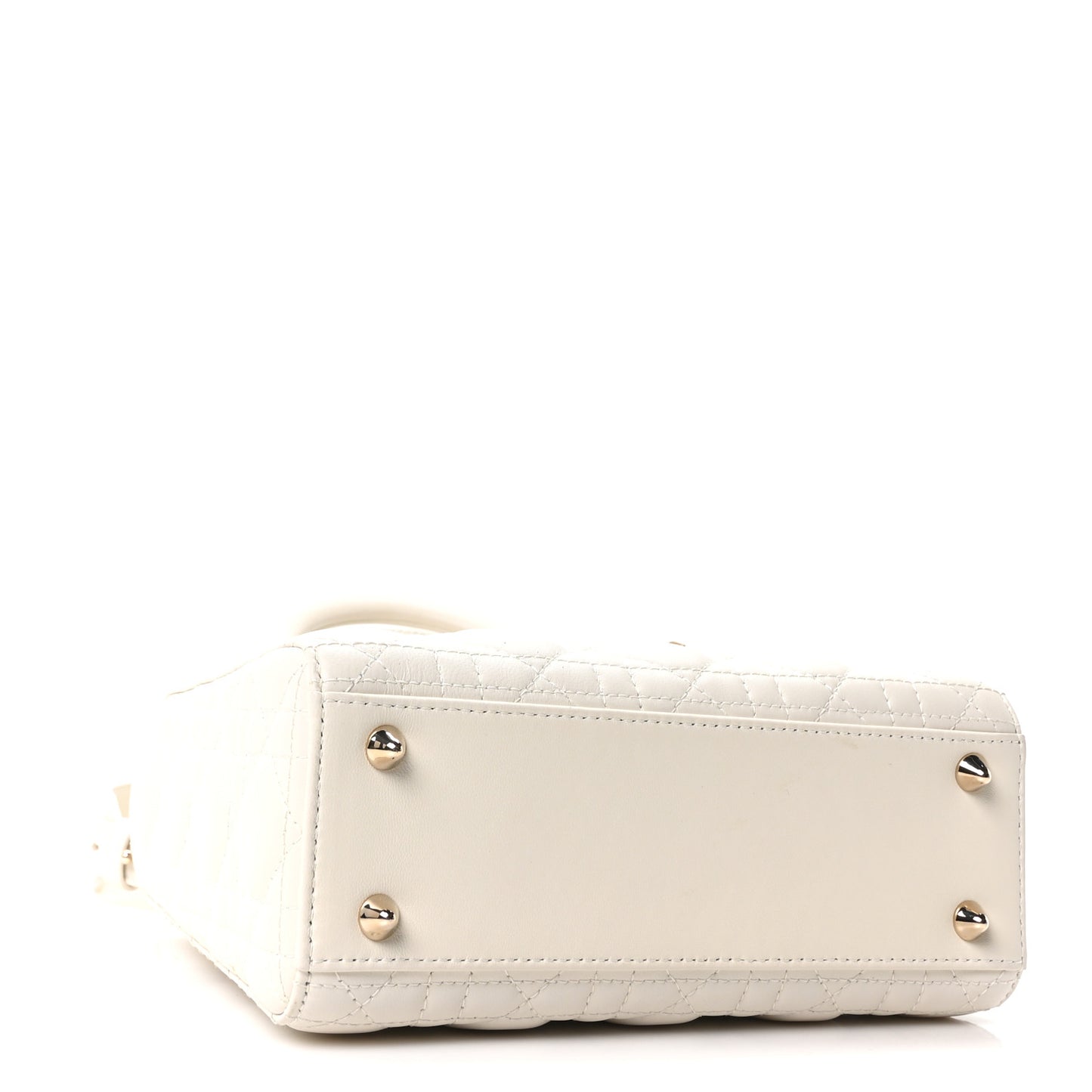 Lambskin Cannage Small My ABCDior Lady Dior White