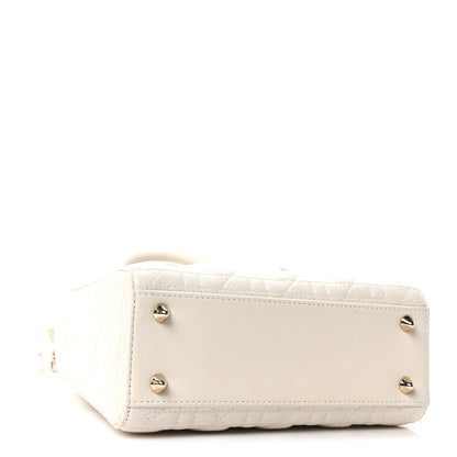 Christian Dior Lambskin Cannage Small My ABCDior Lady Dior White 4 of 10