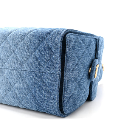 Chanel Washed Denim Quilted Small Chanel 25 Handbag Blue 10 of 10