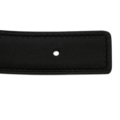 Hermes Swift Epsom 24mm Belt Strap 80 32 Black Etoupe 3 of 8