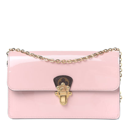 Louis Vuitton Patent Calfskin Monogram Cherrywood Chain Wallet Rose Ballerine 1 of 9