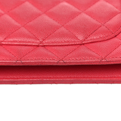 Chanel Caviar Quilted Wallet On Chain WOC Dark Pink 16 of 22