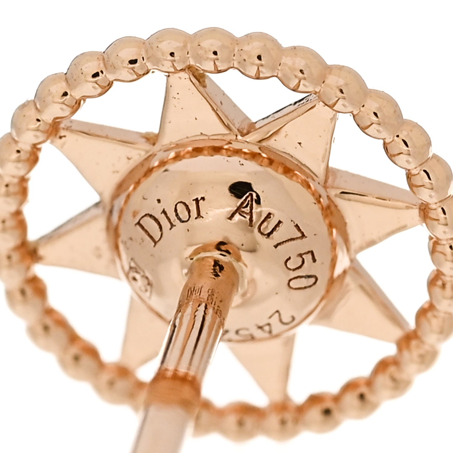 Christian Dior 18K Rose Gold Diamond Small Rose Des Vents Single Earring 5 of 6