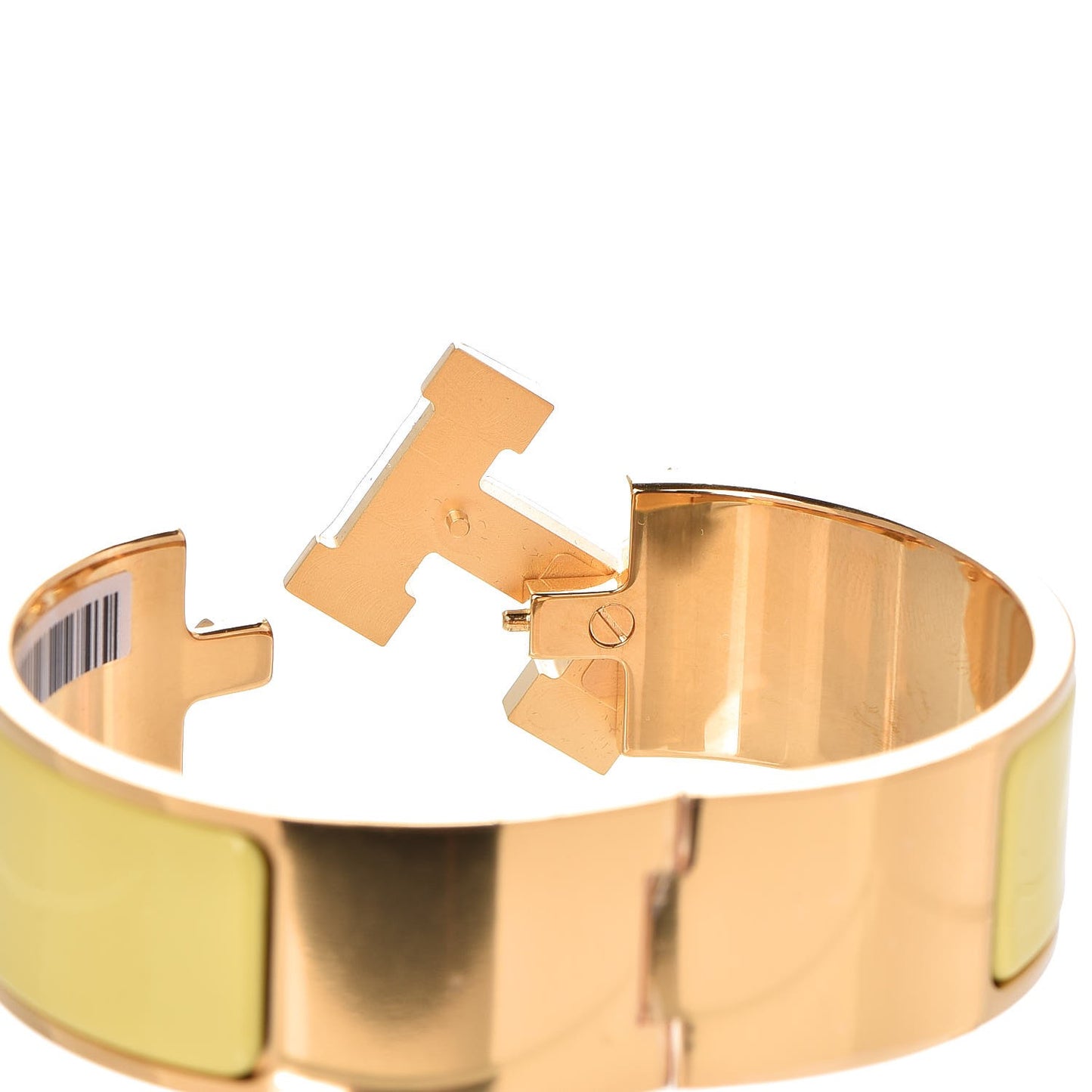 Enamel Wide Clic Clac H Bracelet PM Jaune Citron
