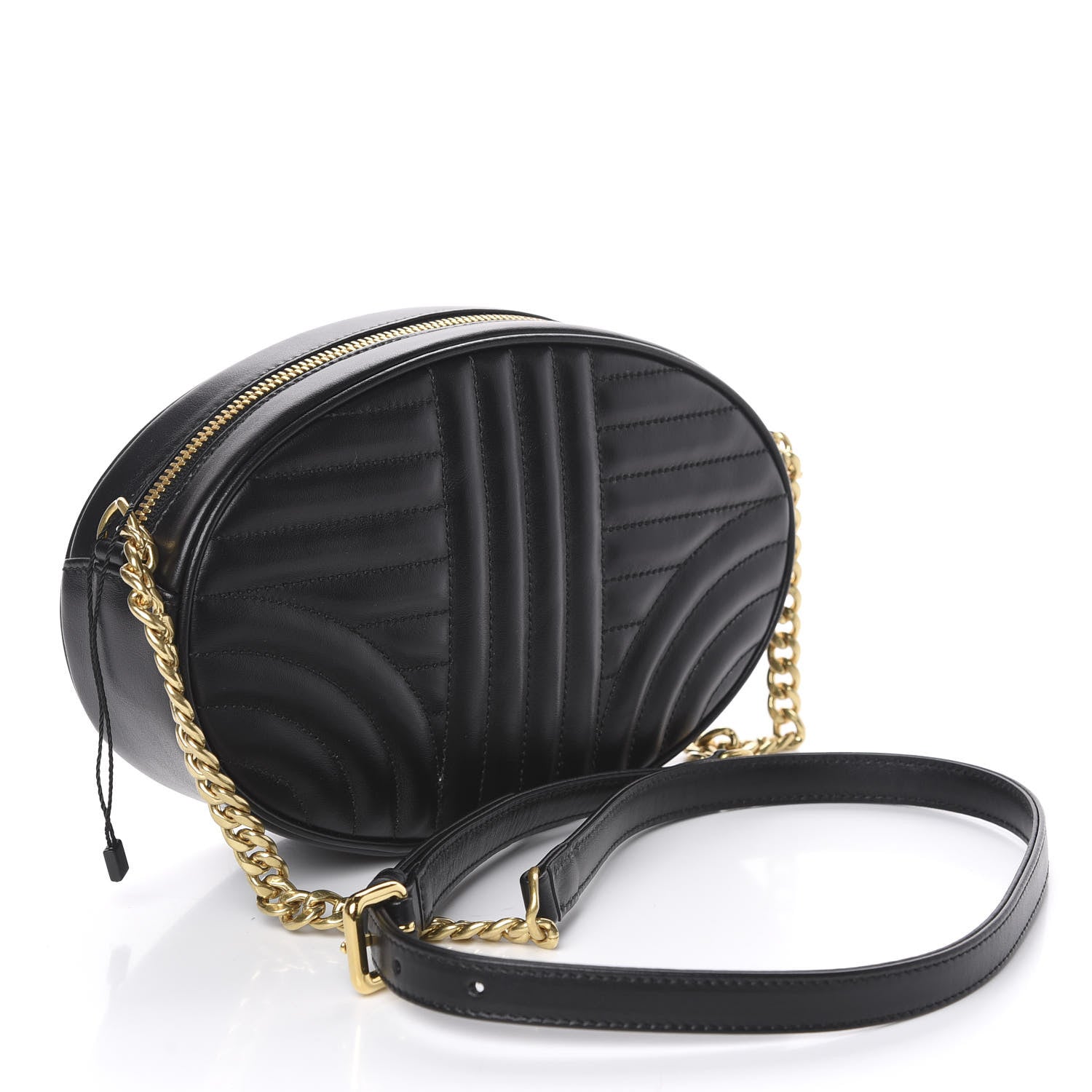 Prada Soft Calfskin Oval Diagramme Crossbody Bag Black 2 of 8