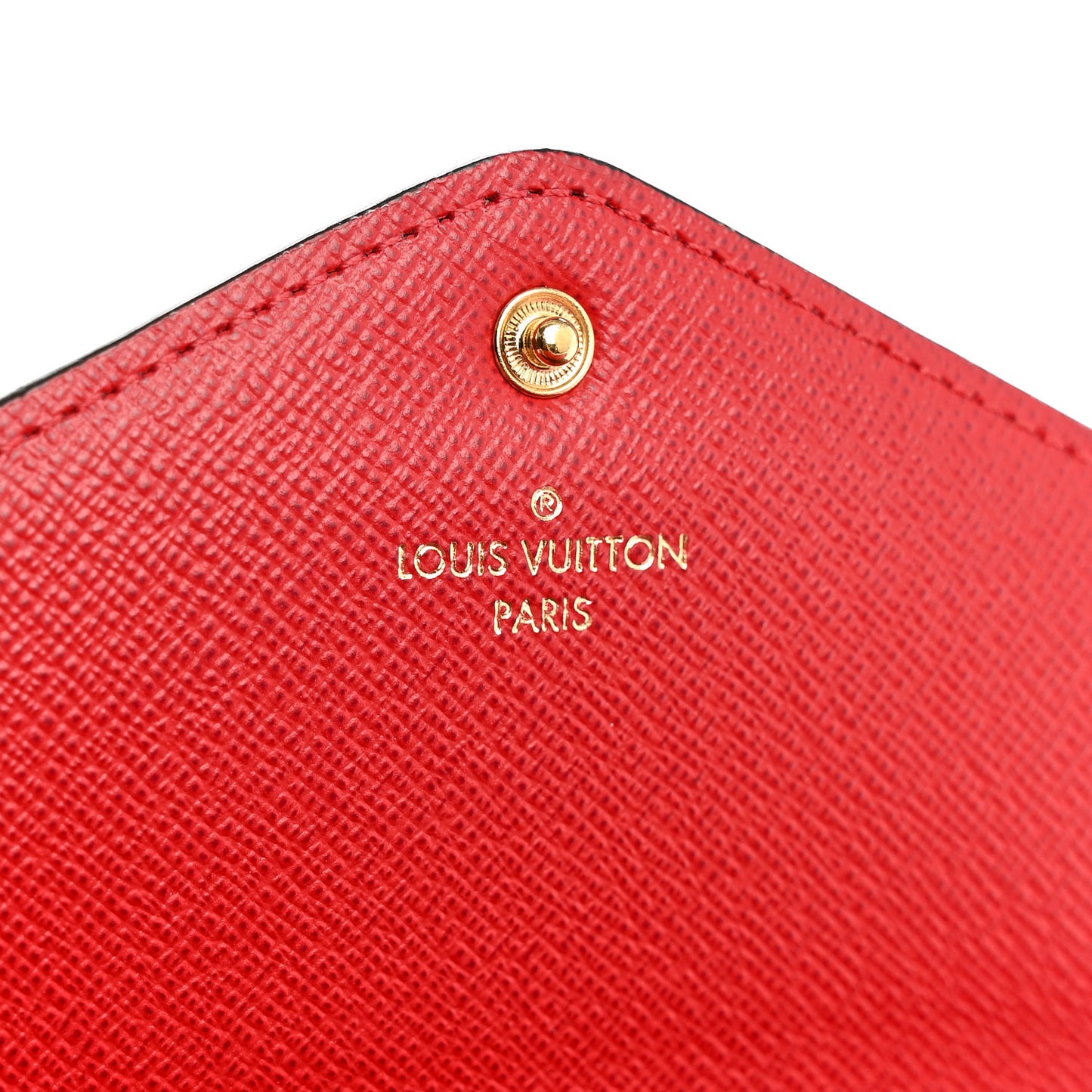 Damier Ebene Josephine Wallet Red