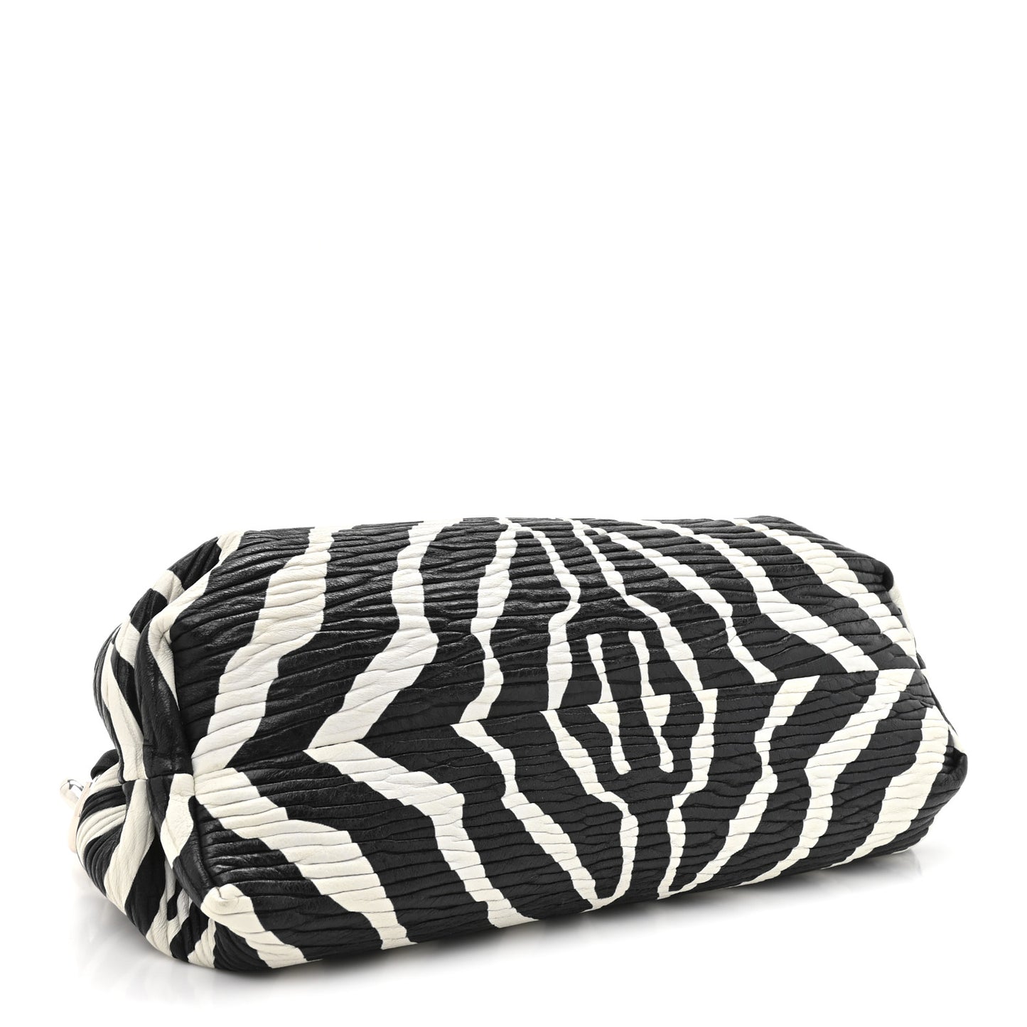 Nappa Zebra Print The Pouch Chain White Black