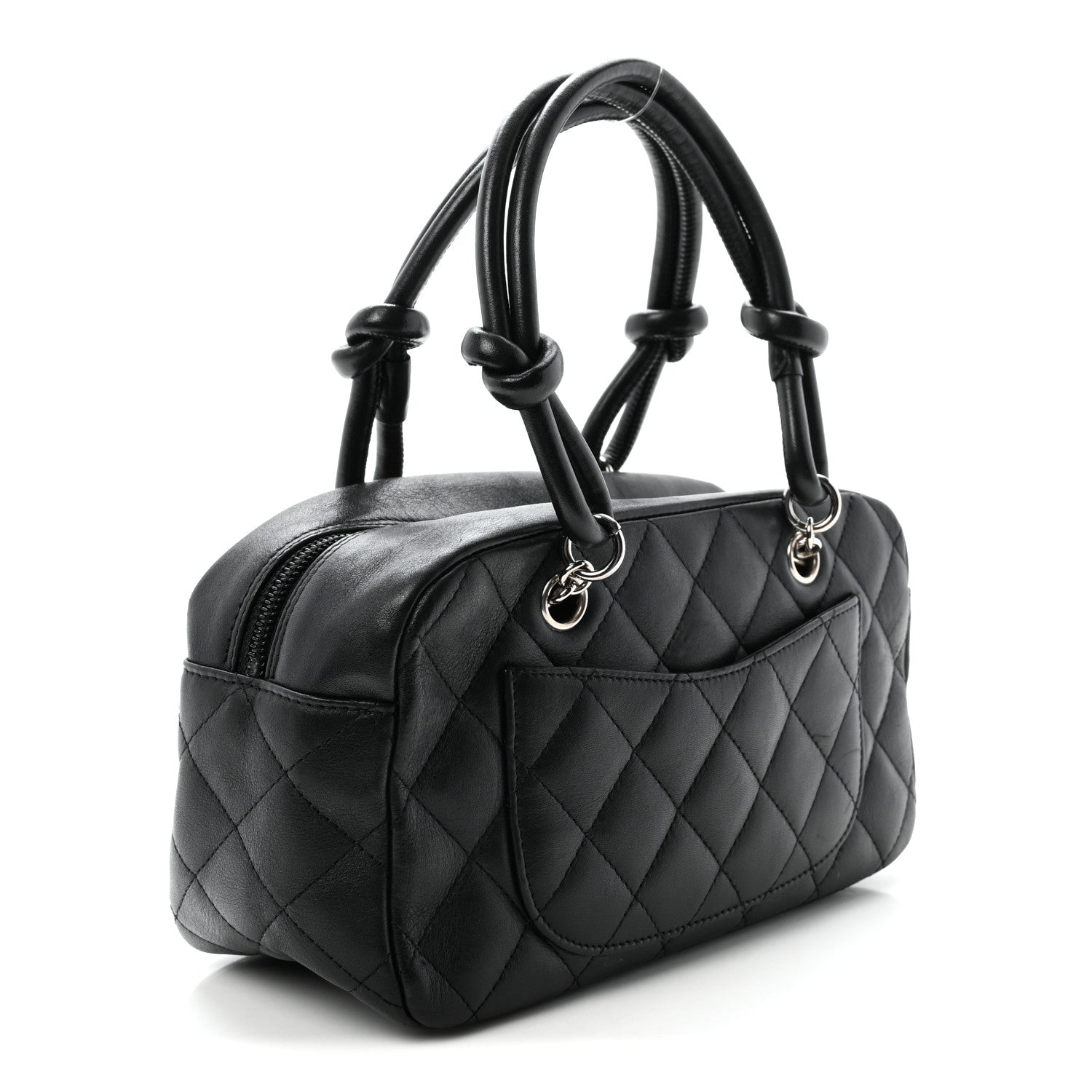Chanel Calfskin Quilted Small Cambon Bowler Black 3 of 10