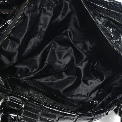 Burberry Patent Leather Cartridge Pleat Tote Black 5 of 8