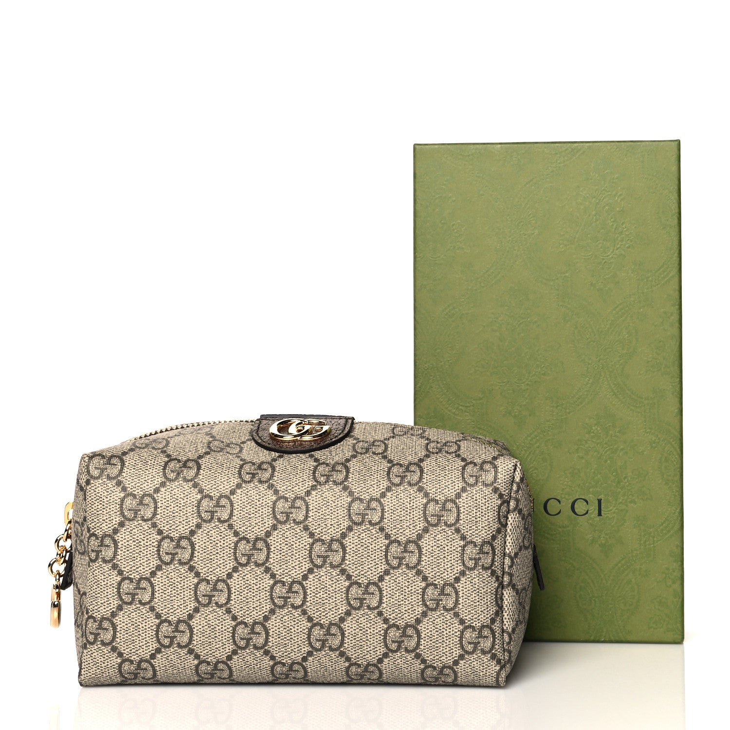 Gucci Soft GG Supreme Monogram Calfskin Medium Ophidia Cosmetic Case Beige Ebony New Acero 13 of 13