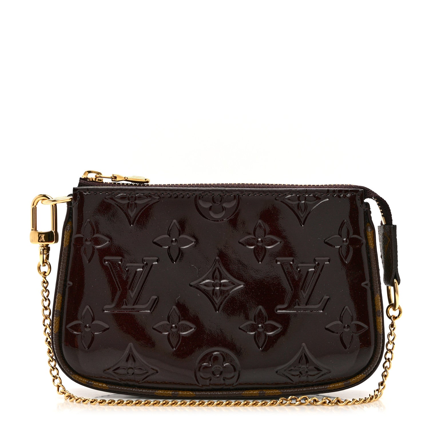 Louis Vuitton Vernis Monogram Mini Pochette Accessories Amarante 1 of 6