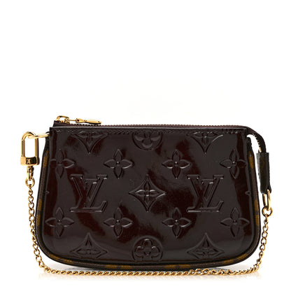 Louis Vuitton Vernis Monogram Mini Pochette Accessories Amarante 1 of 6