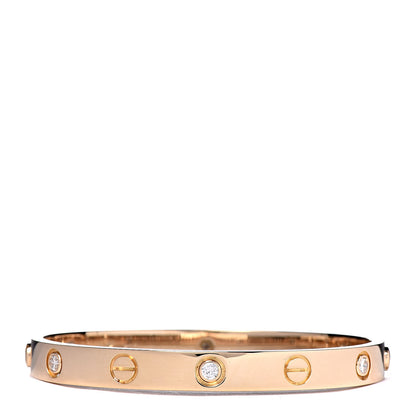 Cartier 18K Yellow Gold 6 Diamond LOVE Bracelet 16 3 of 5