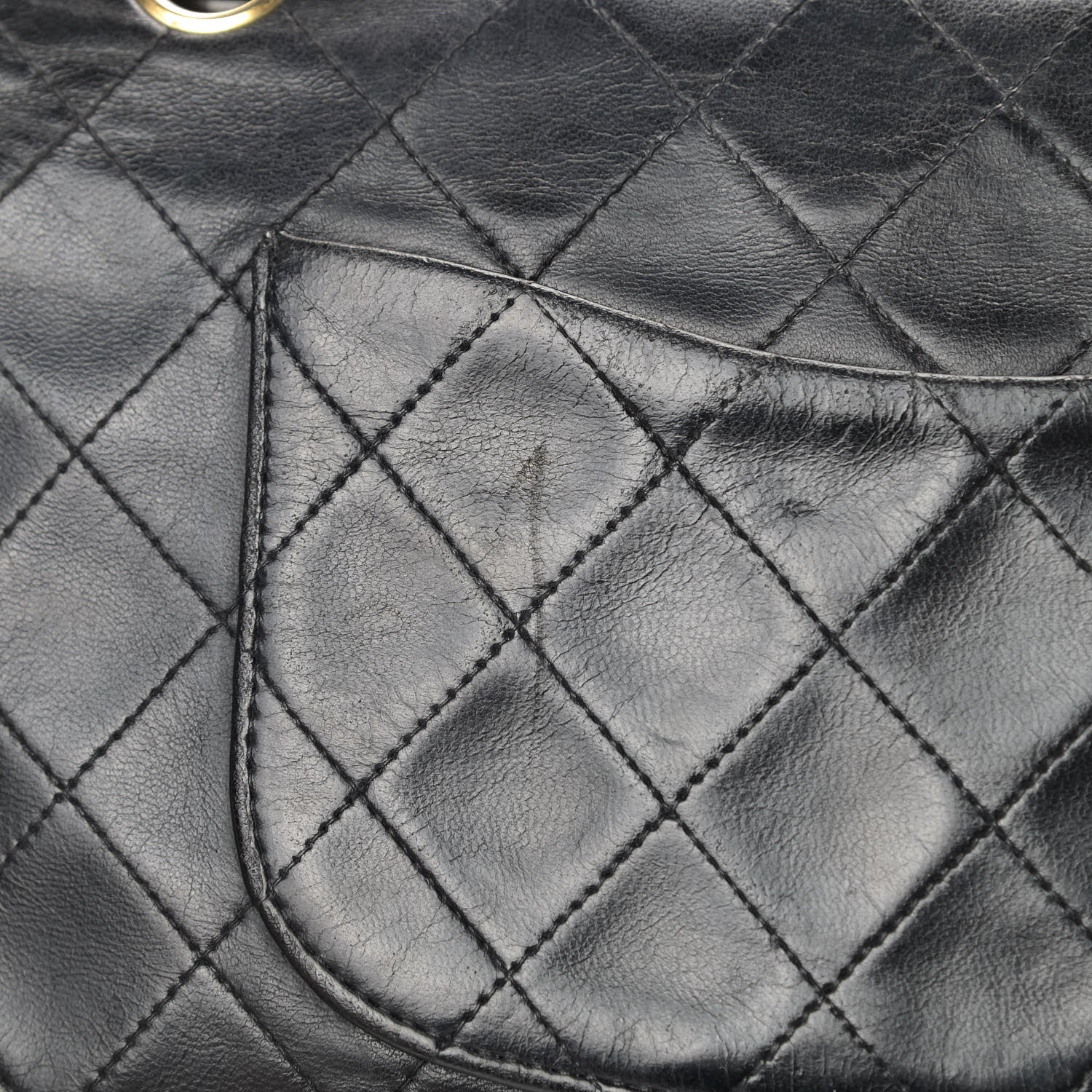 Chanel Lambskin Quilted Medium Double Flap Black 16 of 16