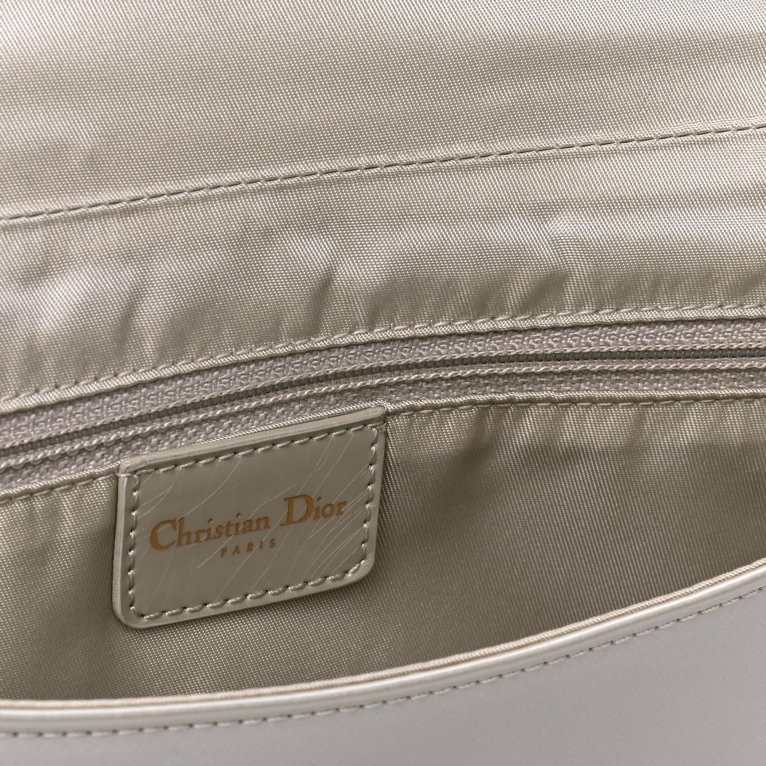 Christian Dior Patent Trotter Maris Pearl Shoulder Bag Light Beige 7 of 7