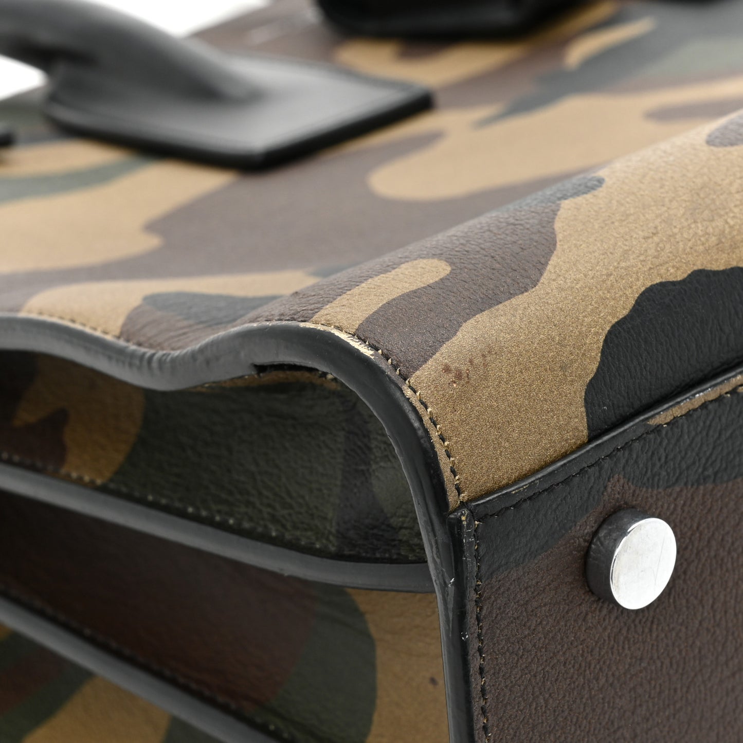 Calfskin Camouflage Small Sac De Jour Kaki Black