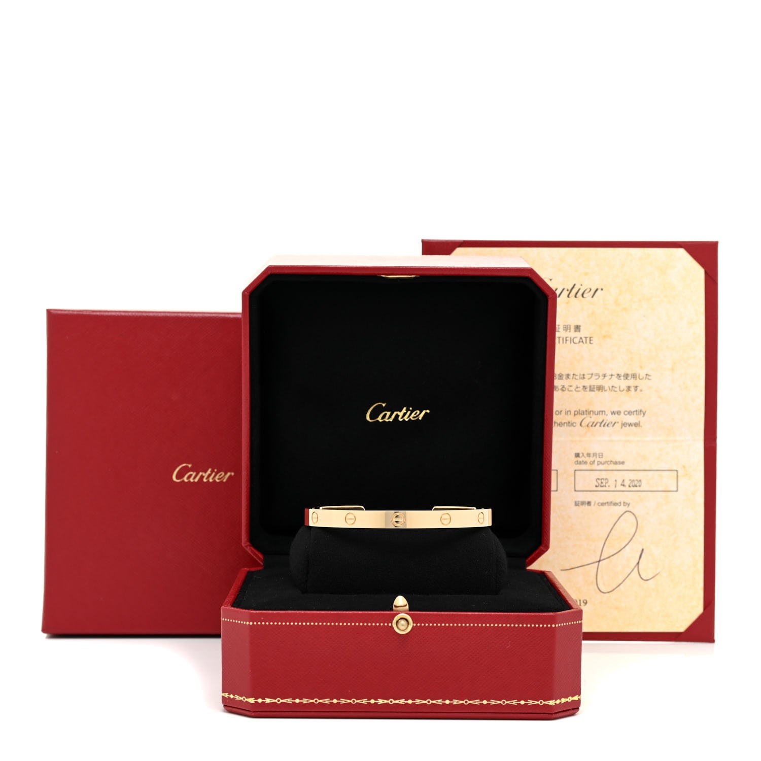 Cartier 18K Yellow Gold LOVE Cuff Bracelet 21 5 of 5