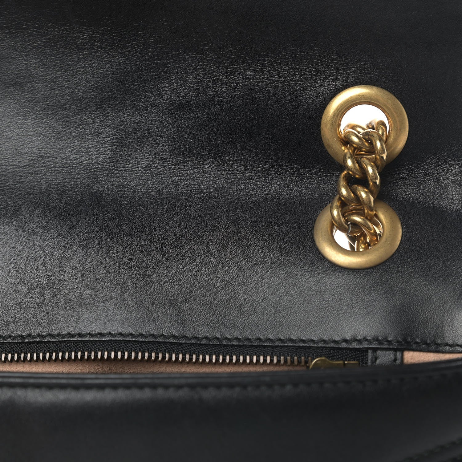 Gucci Calfskin Matelasse Small GG Marmont Shoulder Bag Black 5 of 9