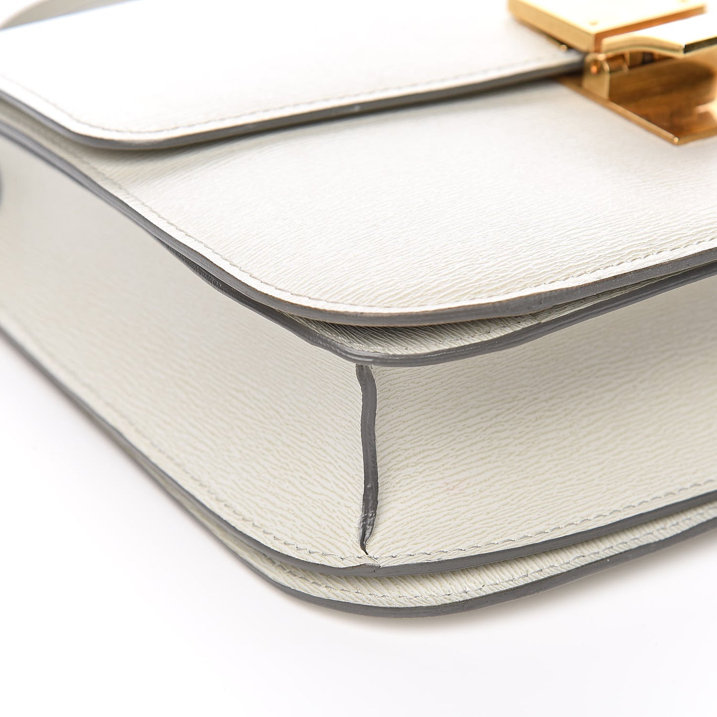 Liege Calfskin Medium Classic Box Flap Bag Pale Grey