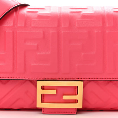 Fendi Nappa FF 1974 Embossed Baguette Lampone 8 of 10