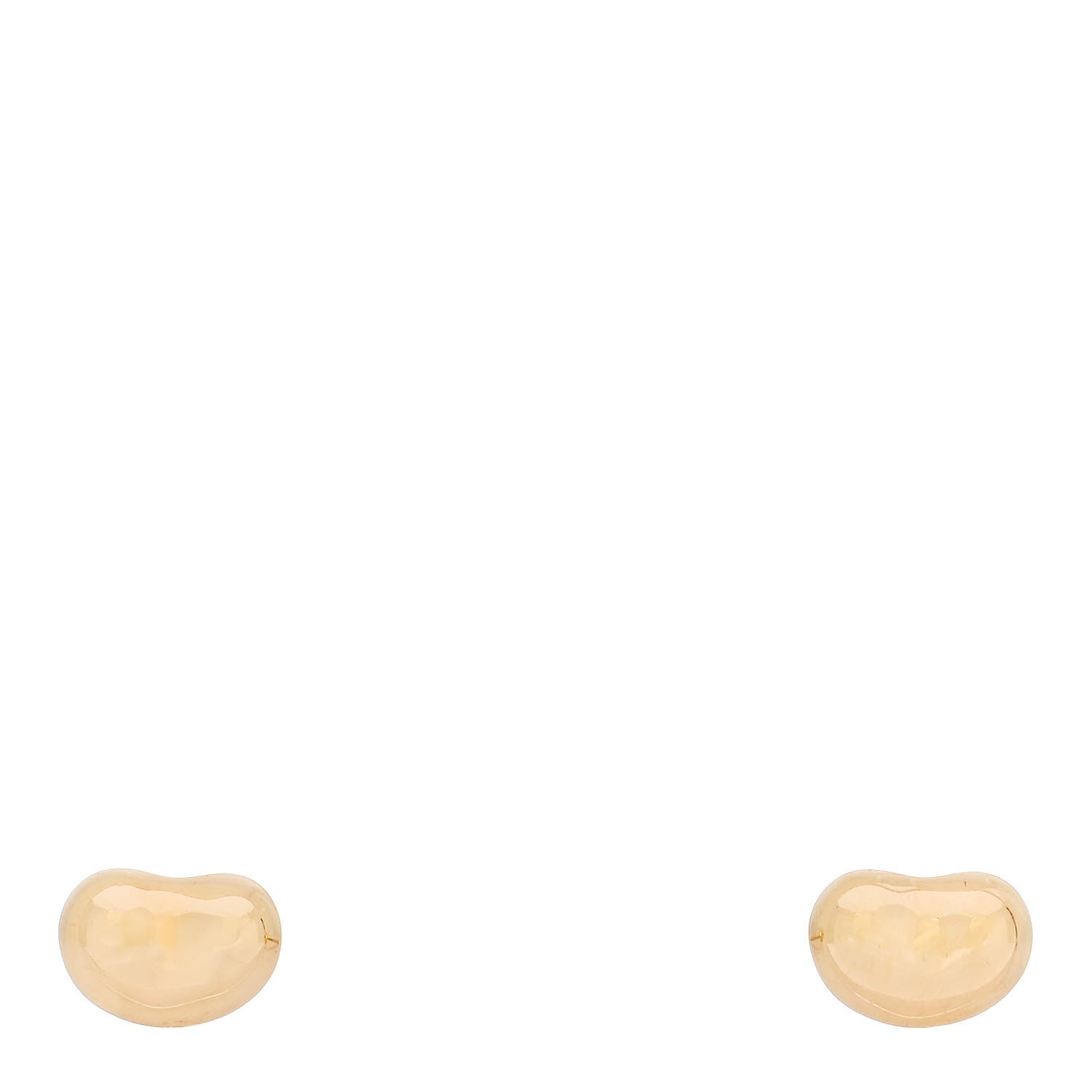 Tiffany 18K Yellow Gold 5mm Elsa Peretti Bean Earrings 1 of 5
