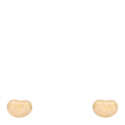 Tiffany 18K Yellow Gold 5mm Elsa Peretti Bean Earrings 1 of 5