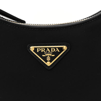 Prada Re-Nylon Spazzolato Mini Arque Shoulder Bag Black 8 of 11