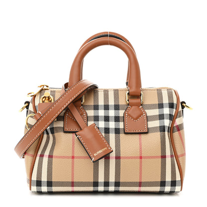 Burberry Vintage Check Mini Bowling Bag Briar Brown 1 of 10