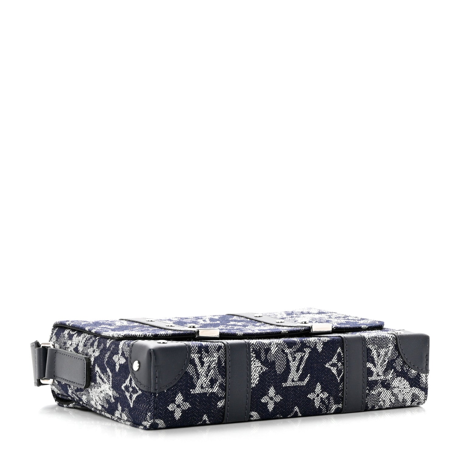 Louis Vuitton Monogram Tapestry Trunk Messenger Bleu 3 of 7