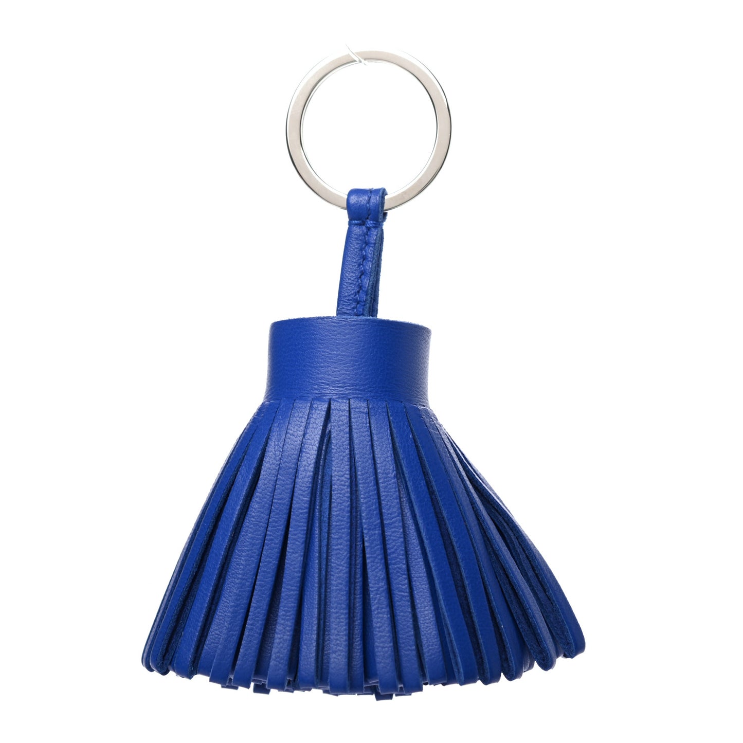 Lambskin Carmen Tassel Key Holder Bleu Electrique