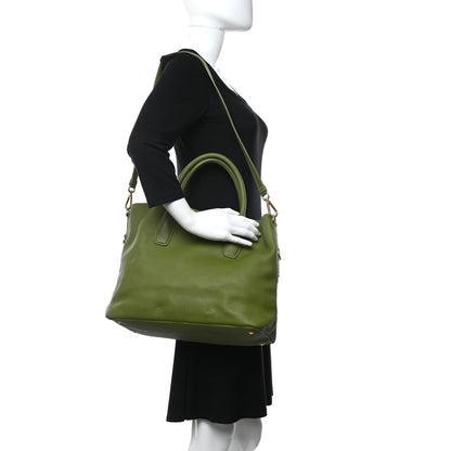 Prada Vitello Daino Shopping Tote Green 2 of 10