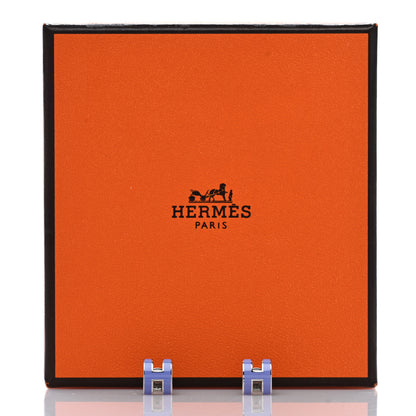 Hermes Palladium Lacquered Mini Pop H Earrings Lilac 5 of 5