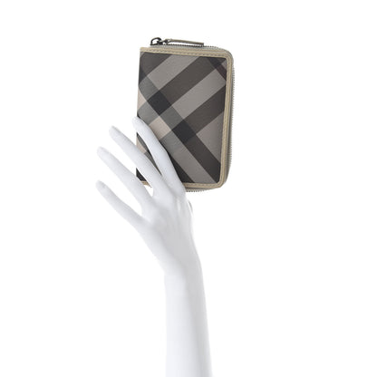 Burberry Smoked Check Compact Wallet Trench 2 of 8