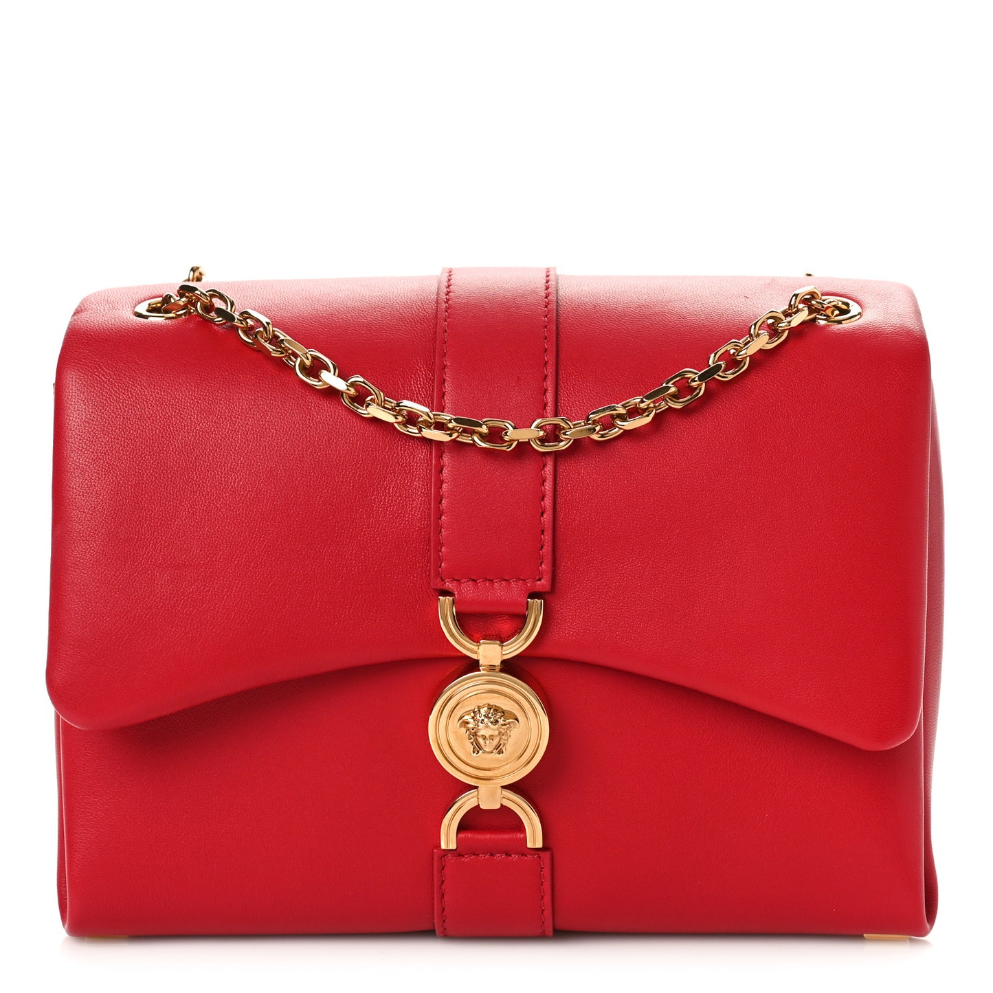 Lambskin Kleio Shoulder Bag Lipstick Red
